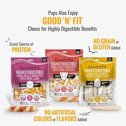 Good ‘N’ Tasty Puree Mix-Ins Dog Food Topper 28 Count | Salmon, Tuna & Krill, Low-Calorie, Sensitive Stomach (120 chars) thumbnail 8