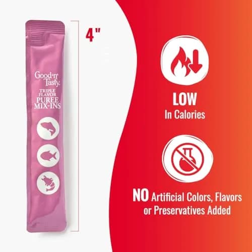 Good ‘N’ Tasty Puree Mix-Ins Dog Food Topper 28 Count | Salmon, Tuna & Krill, Low-Calorie, Sensitive Stomach (120 chars) thumbnail 3