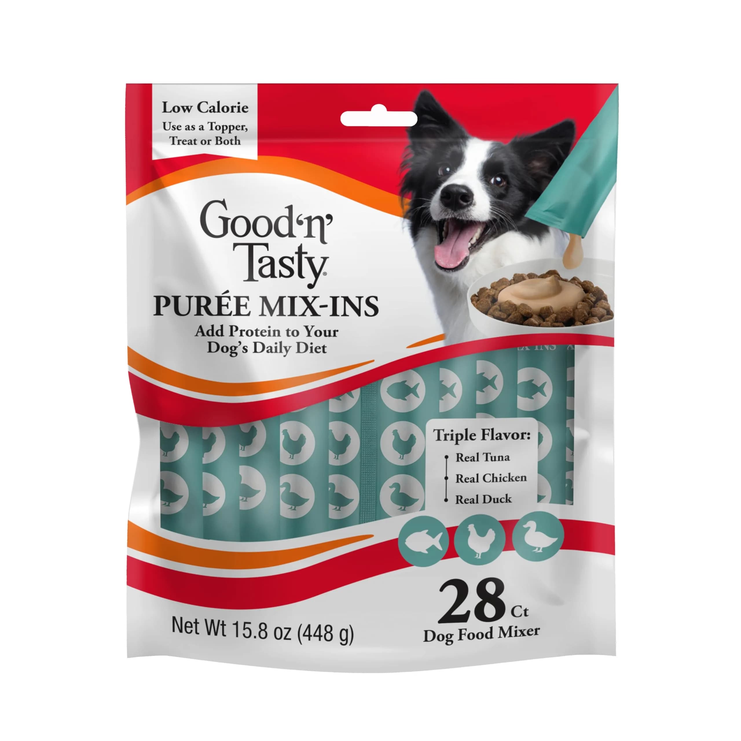 Good ‘N’ Tasty Puree Mix-Ins Dog Food Topper 28 Count | Flavorful Hydrating Treats for Dogs - main product image