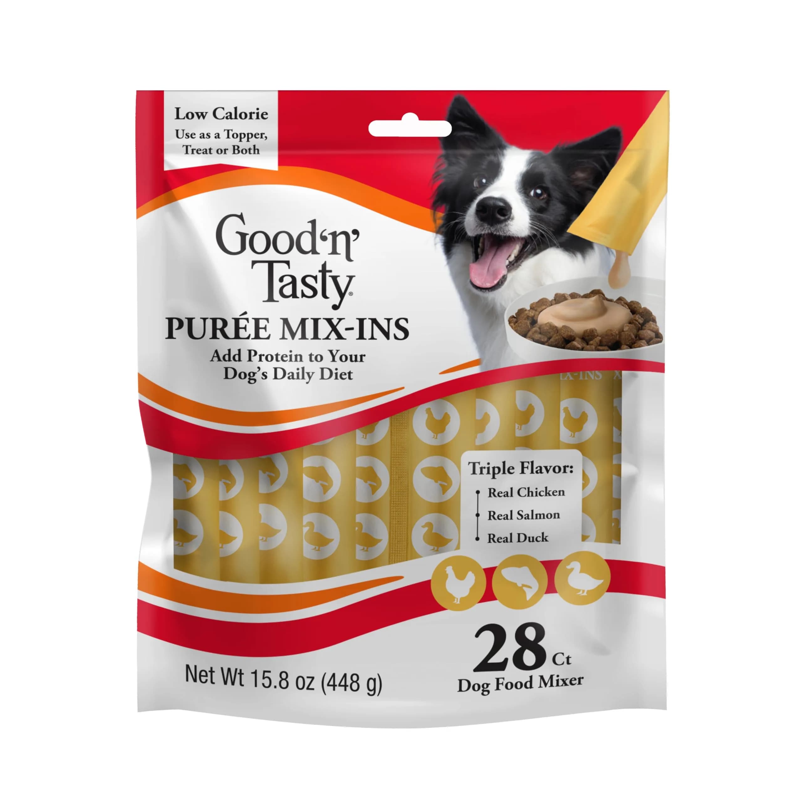 Good ‘N’ Tasty Puree Mix-Ins Dog Food Topper 3.95 Fl Oz | Flavorful, Hydrating & Easy to Serve — 15.8 Fl Oz