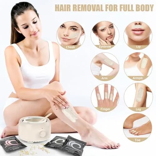 TIKESI Waxing Kit with Warmer 14oz | Full Body Hair Removal for Women Men thumbnail 5