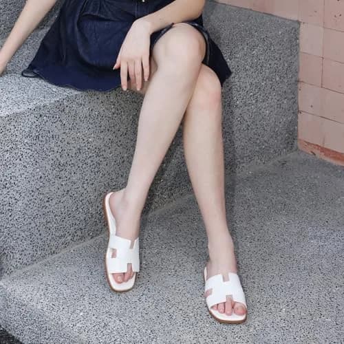 AprCoco Women's Classic H-Band Flat Sandals Size 7.5 (23.5cm) | Comfortable Memory Foam Insole thumbnail 2