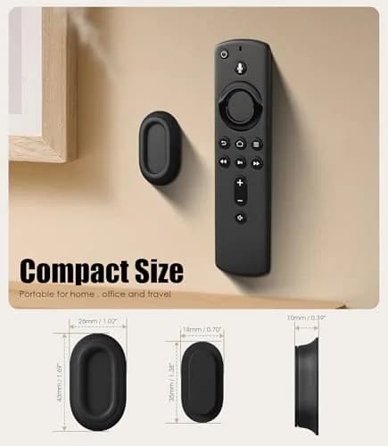 Nearockle Magnetic Remote Control Holder Wall Mount for TV/Fan, 5-Pack Black | Strong N52 Magnet Adsorption thumbnail 2