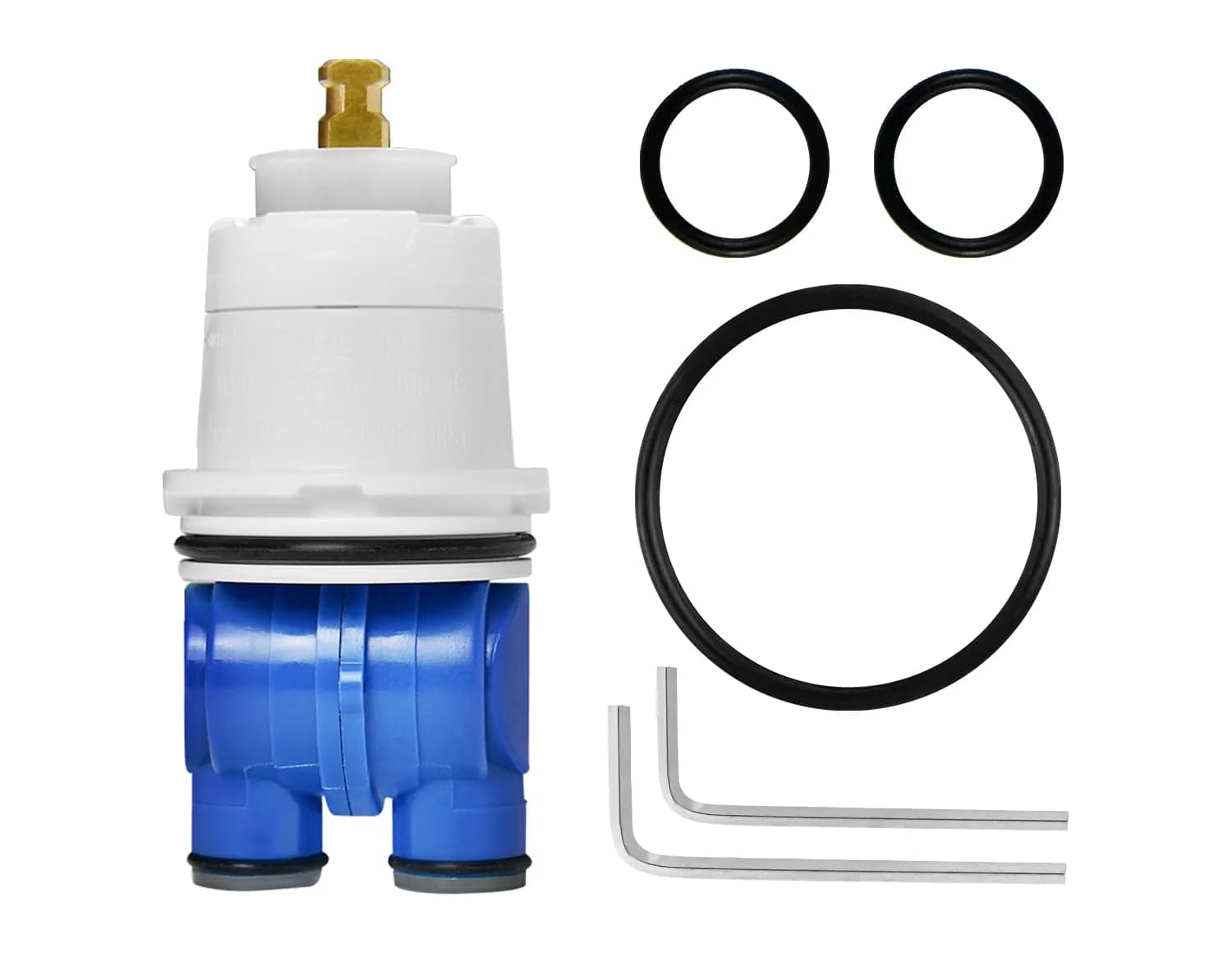 Sxtrrdnary RP46074 Compatible with Delta 13/14 Series Bath Tub Shower Valve | Universal Cartridge Repair — White, blue