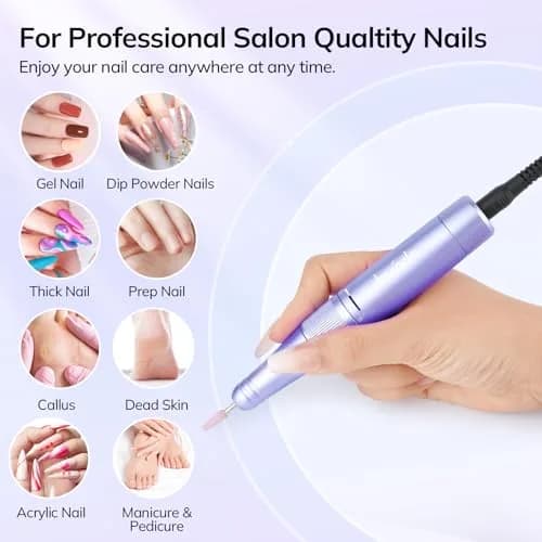 Lavinda Professional Nail Drill 35000 RPM Cordless Efile | Smooth Aluminum Alloy Handpiece thumbnail 2