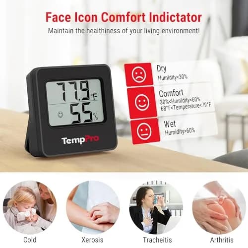 TempPro TempAir 3 Pack Indoor Thermometer & Hygrometer | Accurate Digital Room Monitor for Home thumbnail 5
