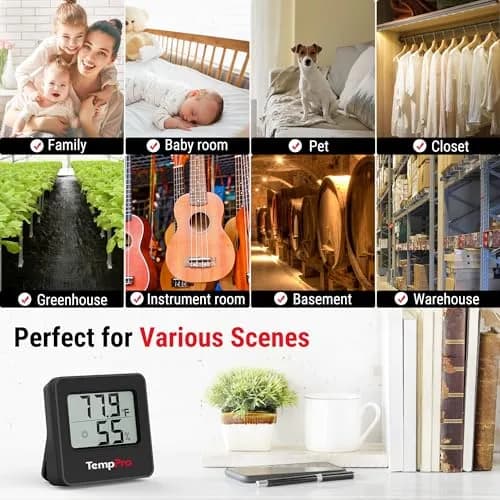 TempPro TempAir 3 Pack Indoor Thermometer & Hygrometer | Accurate Digital Room Monitor for Home thumbnail 7