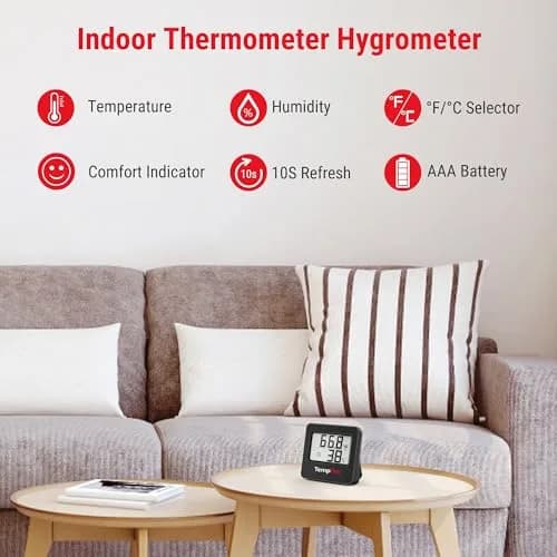 TempPro TempAir 3 Pack Indoor Thermometer & Hygrometer | Accurate Digital Room Monitor for Home thumbnail 2