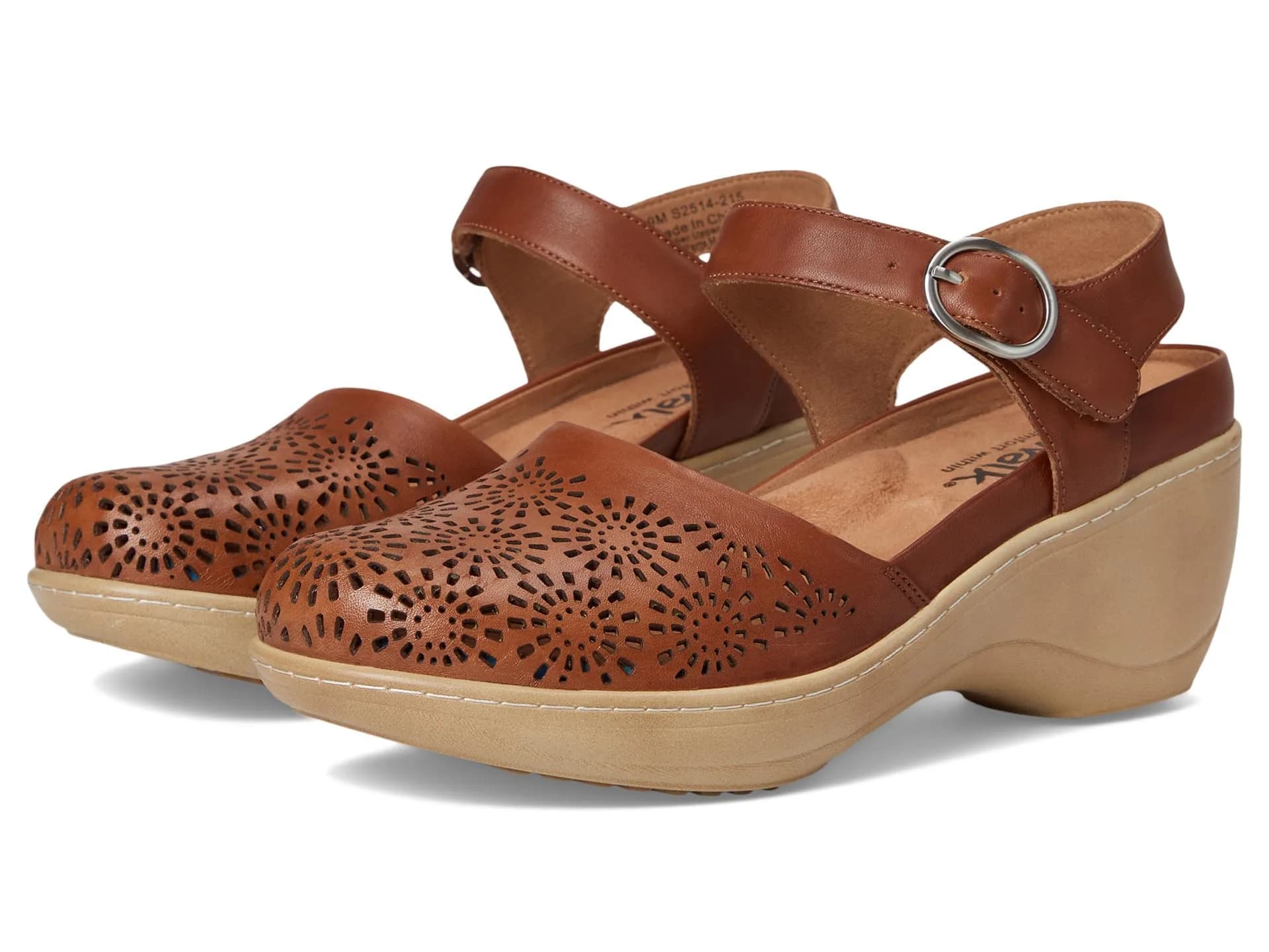 SoftWalk Womens Mabelle Perf Luggage 10 Narrow | Leather Casual Shoes for Women - main product image