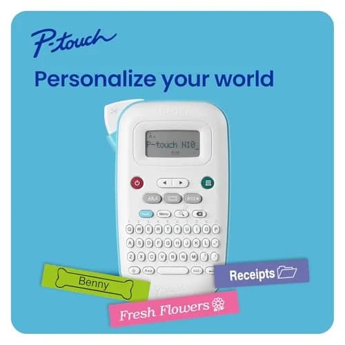 Brother P-Touch PT-N10 Personal Label Maker | Prints 12mm Wide Color Tapes thumbnail 2