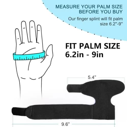 Sumifun Finger Brace Trigger Finger Splint for Arthritis & Injury | Fits Both Hands, Black thumbnail 2