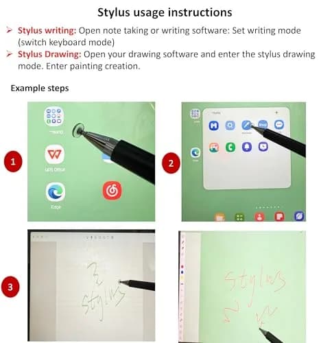 fllynewrite 2-in-1 Stylus Pen for Samsung Galaxy Tab A Series & iPad Pro/iPhone/Fire HD/Surface (Black) | Universal Touch Screen Compatibility thumbnail 4