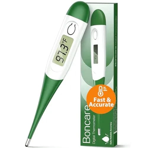 Boncare 10 Seconds Oral Thermometer Dark Green | Accurate & Safe Digital Thermometer for Adults and Kids thumbnail 1
