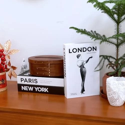 Fabiacci Decorative Books for Home Decor, Set of 3 | Modern Farmhouse Book Display thumbnail 5
