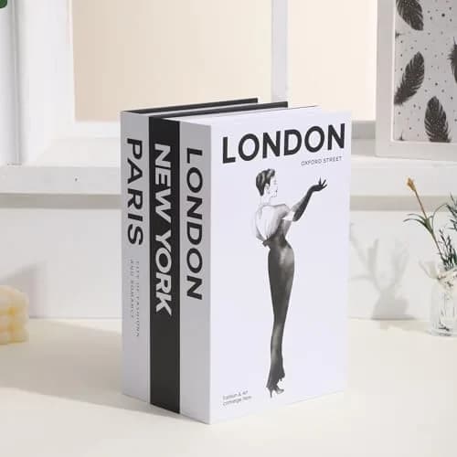 Fabiacci Decorative Books for Home Decor, Set of 3 | Modern Farmhouse Book Display thumbnail 7
