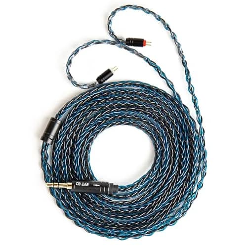 H HIFIHEAR 2M Long Recessed 2Pin IEM Cable | Silver-plated 8 Core OFC for KZ ZS10 PRO/ZSN PRO X thumbnail 1