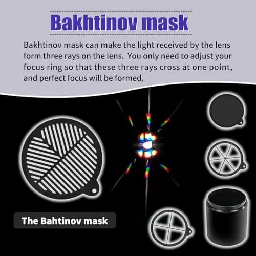 XJJ Dew Shield Combination with Bahtinov Mask & Diffraction Spikes for ZWO SeeStar S50 Telescope thumbnail 5