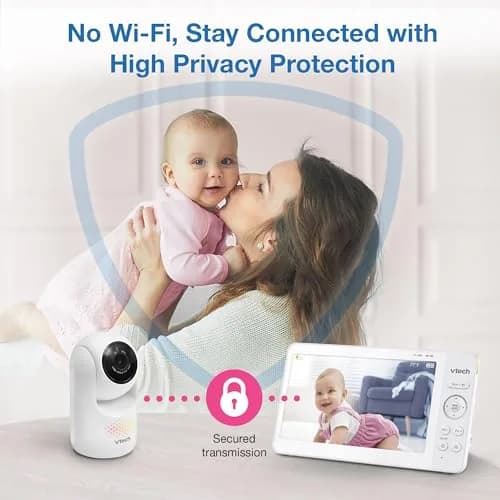 VTech Advanced HQ Max Twin Baby Monitor with 2 Cameras, 7" IPS Split Screen, 5000mAh Battery, 360° PTZ, 4X Zoom, Night Vision | No WiFi Needed thumbnail 5