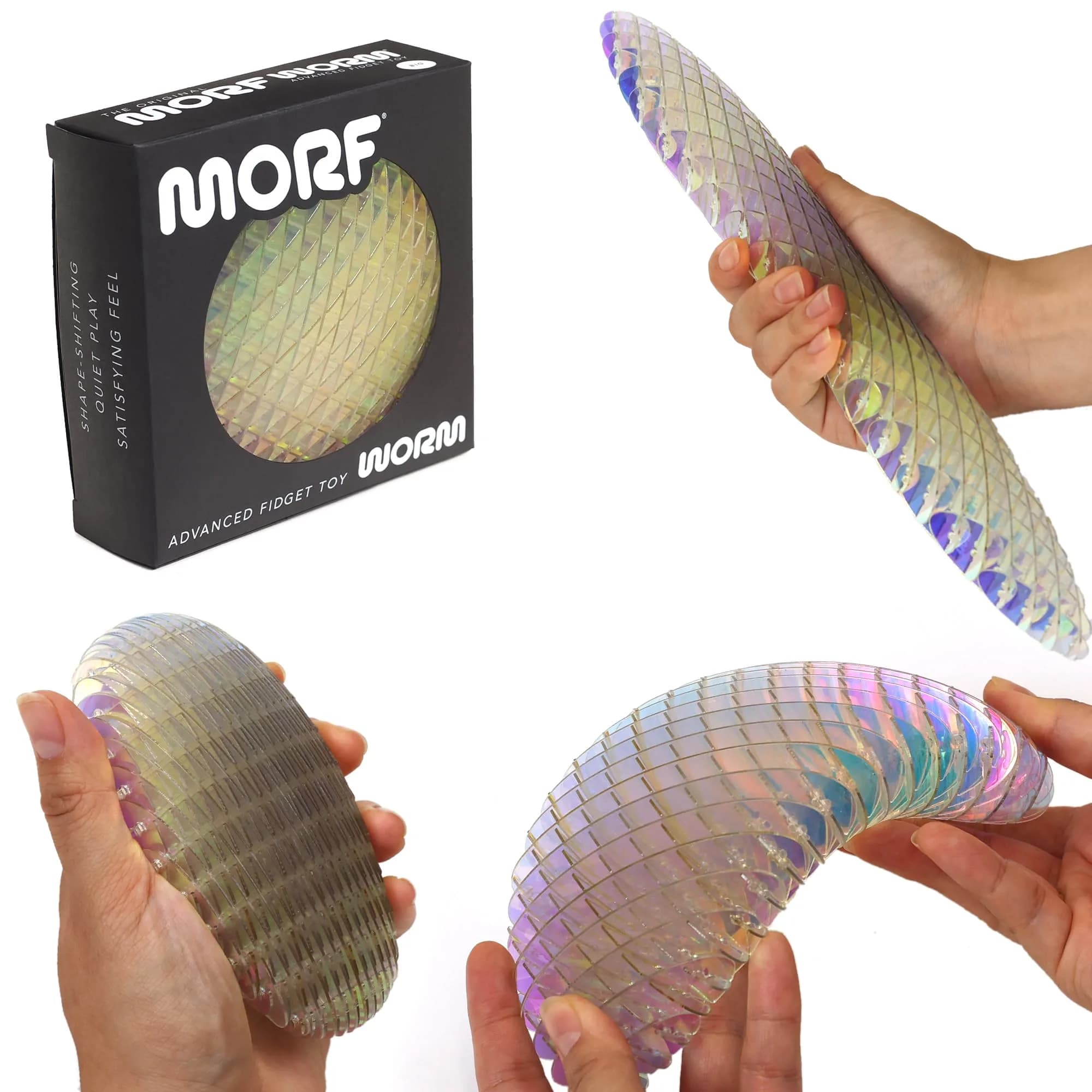 morf Worm 3D Sensory Figgy Fidget Toy, Large, 13.3 cm (5.24 inches) | Bend, Stretch & Wiggle for Focus