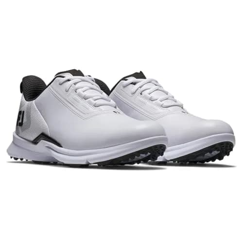 FootJoy FJ Fuel Golf Shoe White/White/Black 9.5 | Waterproof, Lightweight & Stable thumbnail 5
