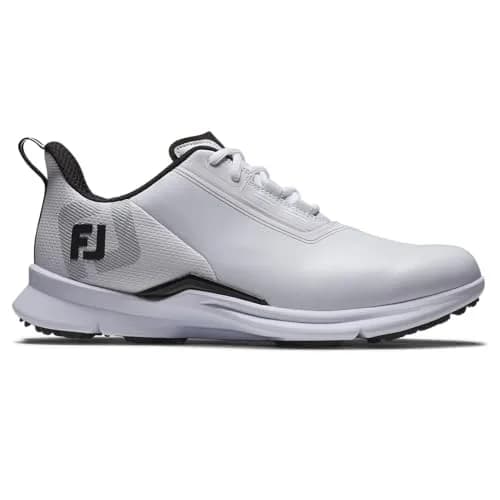 FootJoy FJ Fuel Golf Shoe White/White/Black 9.5 | Waterproof, Lightweight & Stable thumbnail 2