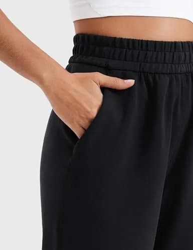 CRZ YOGA SoftAura Sweatpants 30" Black | Ultra-Soft Modal Blend for Casual Comfort thumbnail 4