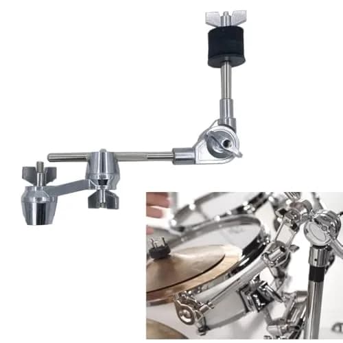 TUOREN Cymbal L-Arm with Compact Dual Drum Clamp 7.4inch Adjustable Cymbal Boom Holder for Drum Hardware thumbnail 5