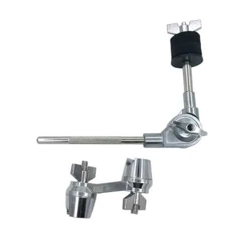 TUOREN Cymbal L-Arm with Compact Dual Drum Clamp 7.4inch Adjustable Cymbal Boom Holder for Drum Hardware thumbnail 2