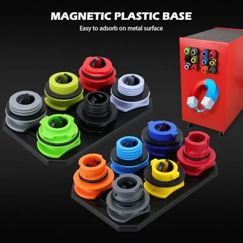 SEDY 18-Piece Engine Oil Funnel Kit 1.59QT (1.5L) | Automotive Oil Funnel Set with 12 Adapters & Magnetic Tray thumbnail 7