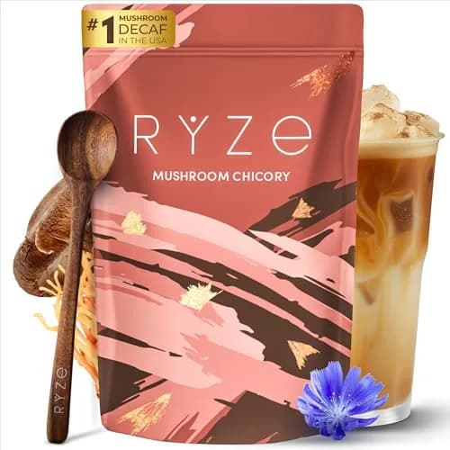 RYZE Organic Mushroom Chicory Decaf Coffee Alternative 6.3 Oz | Caffeine-Free Adaptogenic Superfood thumbnail 1