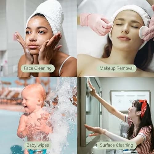 UNIFREE Disposable Dry Facial Towels 240 Count | Soft, Absorbent & Reusable for Sensitive Skin thumbnail 7