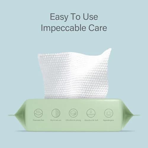 UNIFREE Disposable Dry Facial Towels 240 Count | Soft, Absorbent & Reusable for Sensitive Skin thumbnail 2