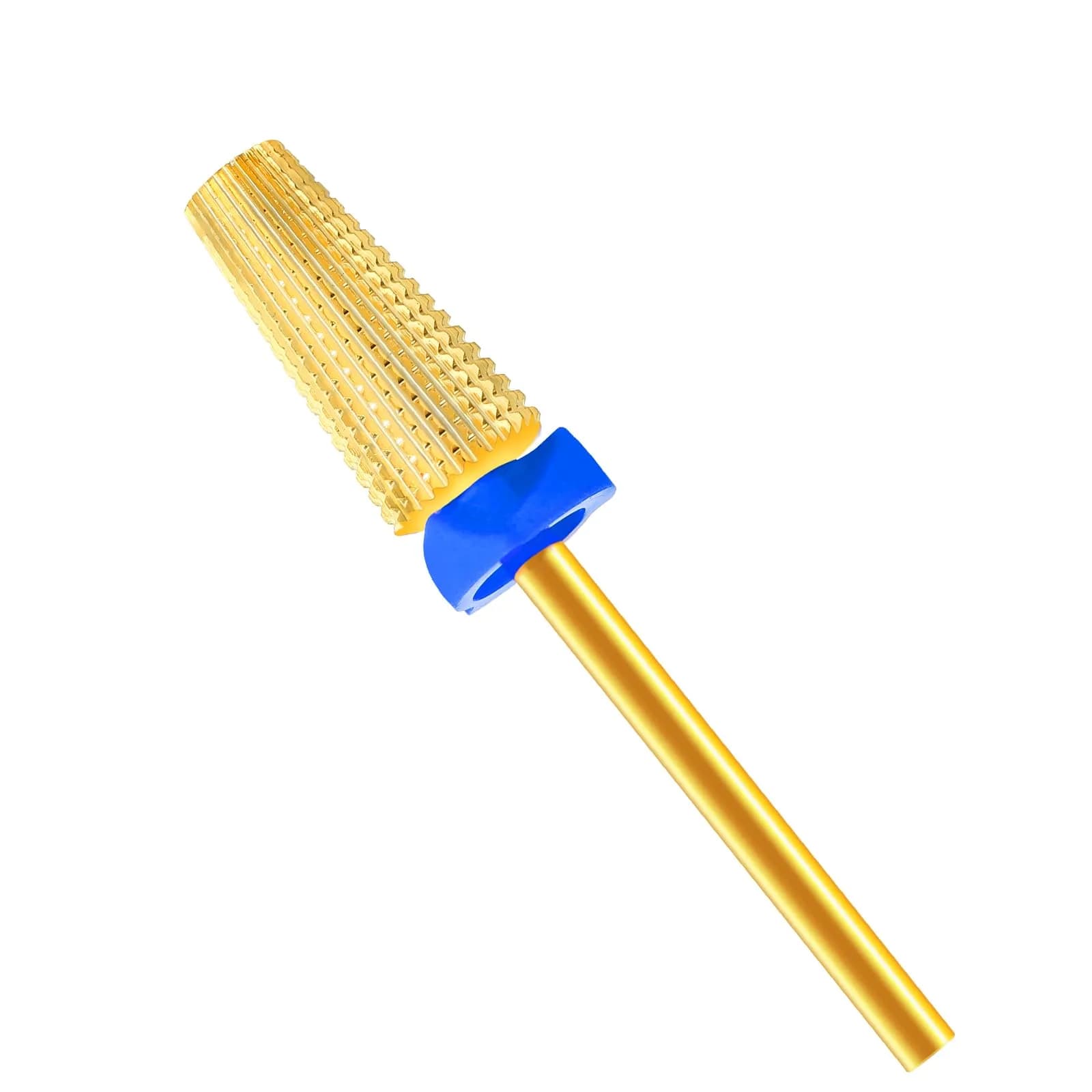 SQULIGT 5 in 1 Tungsten Carbide Nail Drill Bit Medium Golden | Professional Efile Bit for Acrylics & Gels
