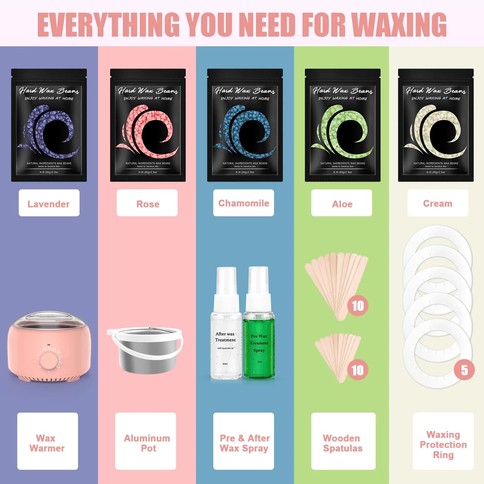 TIKESI Waxing Kit for Hair Removal 14oz | Full Body, Face, Bikini, Men & Women thumbnail 6