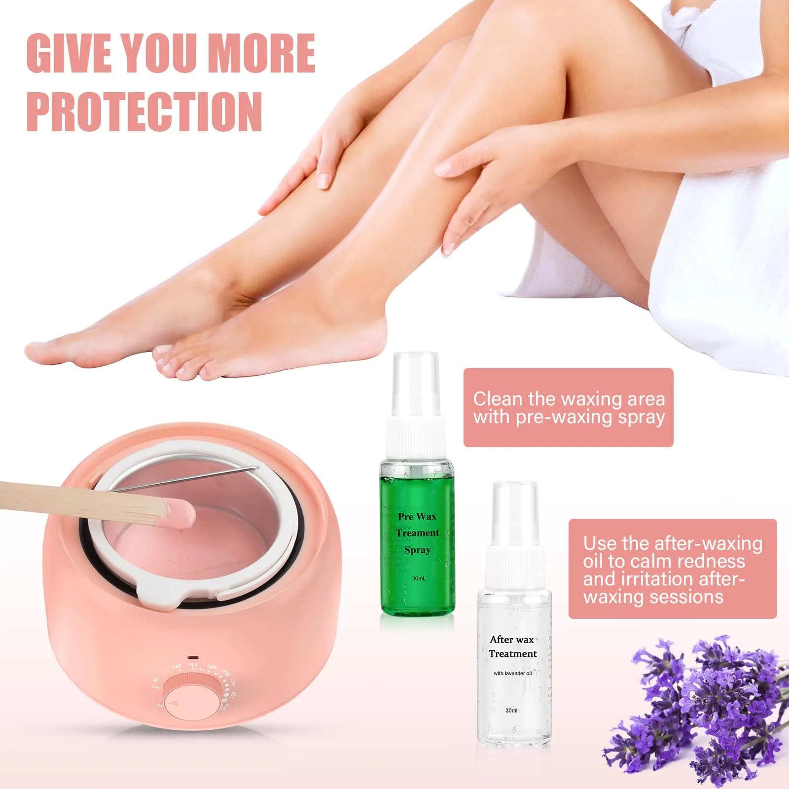 TIKESI Waxing Kit for Hair Removal 14oz | Full Body, Face, Bikini, Men & Women thumbnail 3
