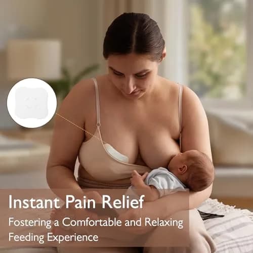 Momfree Hydrogel Nipple Gel Pads for Breastfeeding (12 Count) | Soothing Cooling Relief for New Mothers thumbnail 2