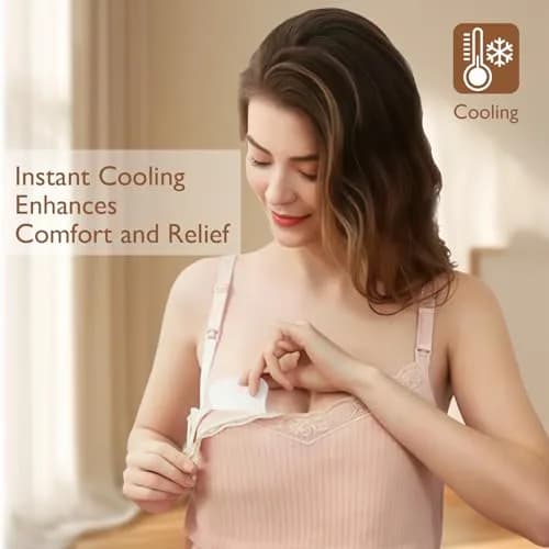 Momfree Hydrogel Nipple Gel Pads for Breastfeeding (12 Count) | Soothing Cooling Relief for New Mothers thumbnail 3