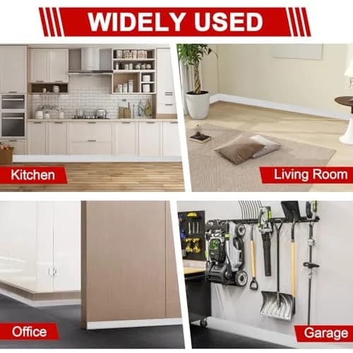 Storystore Wall Baseboard Trim 4 Inch 20 Feet | Flexible Self-Adhesive Rubber Wall Molding thumbnail 6