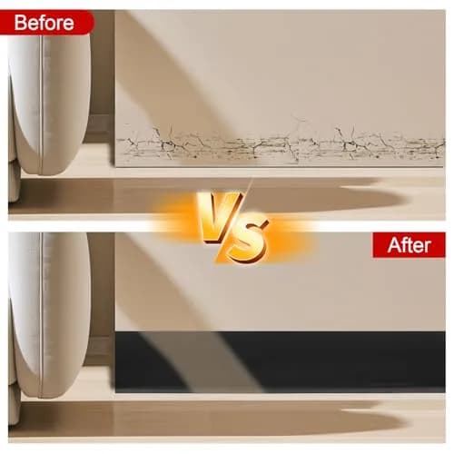 Storystore Black Flexible Self-Adhesive Vinyl Baseboard Trim 10.16 cm (4 Inch) x 12.2 m (40 Feet) | Easy Peel and Stick Wall Molding thumbnail 5