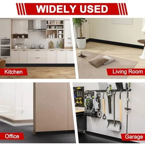 Storystore Wall Baseboard Trim 4 Inch x 20 Feet | Flexible Self-Adhesive Rubber Wall Molding thumbnail 6