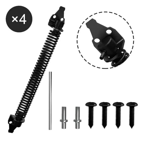 SKYSEN 14 Inch Black Self-Closing Gate Spring (4 Pack) | Heavy Duty Carbon Steel for Wooden & Vinyl Gates thumbnail 2