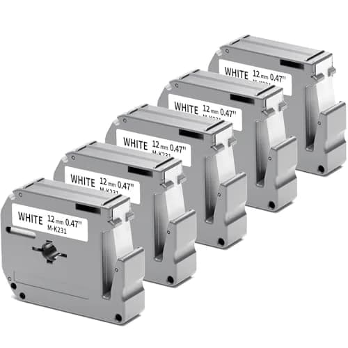 Labelife MK231 Label Tape 12mm White | Indoor Durable Non-Laminated Tape thumbnail 1