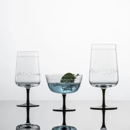 Zwiesel Glas Handmade Glamorous Crystal Glass 16 Ounce Cabrenet Set of 2 | Art Déco Design thumbnail 2