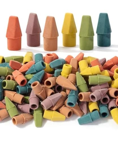 Mr. Pen Pencil Top Erasers, 120 Pack, Folk Festival Colors | Latex-Free & Smudge-Free Erasing thumbnail 1