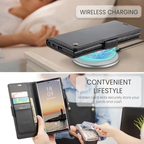 Rerzoiro Samsung Galaxy S24 Ultra Wallet Case | RFID Blocking PU Leather Flip Cover thumbnail 4