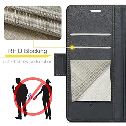 Rerzoiro Samsung Galaxy S24 Ultra Wallet Case | RFID Blocking PU Leather Flip Cover thumbnail 2