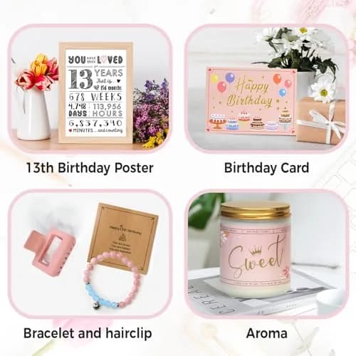 Mirasphere 13th Birthday Gifts for Girls - 13 Year Old Girl Gifts Ideas for Official Teenagers Girls - 11 Pieces Best Present for Daughter, Niece | Trendy Teen Girl Stuff thumbnail 5