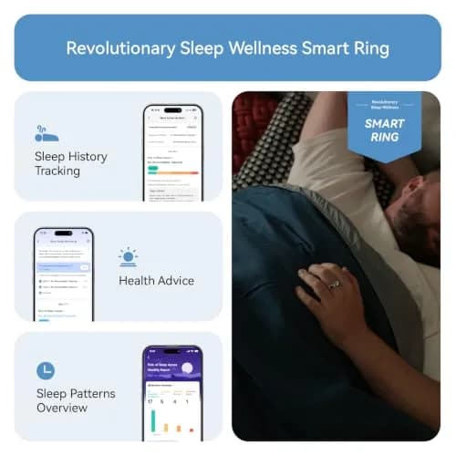 RingConn Gen 2 Smart Ring Gold Size 6 | Sleep Apnea Monitoring with 12-Day Battery Life thumbnail 4