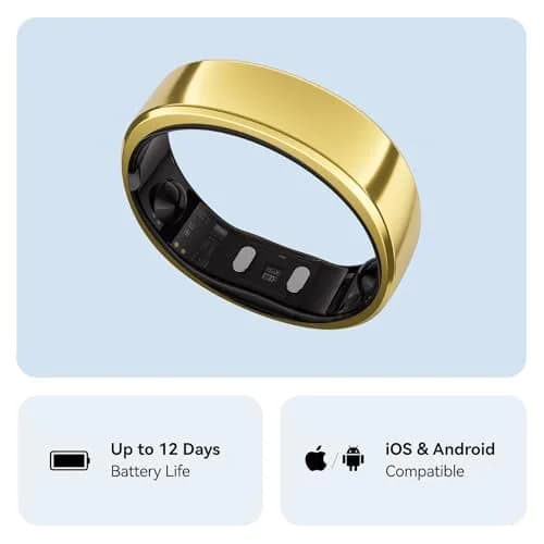 RingConn Gen 2 Smart Ring Gold Size 6 | Sleep Apnea Monitoring with 12-Day Battery Life thumbnail 7
