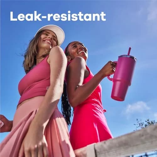 Hydro Flask Travel Tumbler with Handle, Lid and Straw - 1183 ml (40 Oz) Tonal Trillium Pink | Insulated Stainless Steel thumbnail 4
